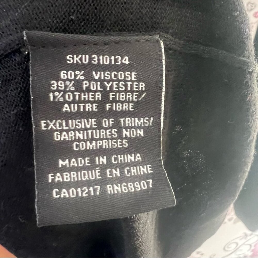 Le Chateau sweater top cheetah 🐆 cat animal knit Black Top with Gold Pattern - Picture 6 of 7